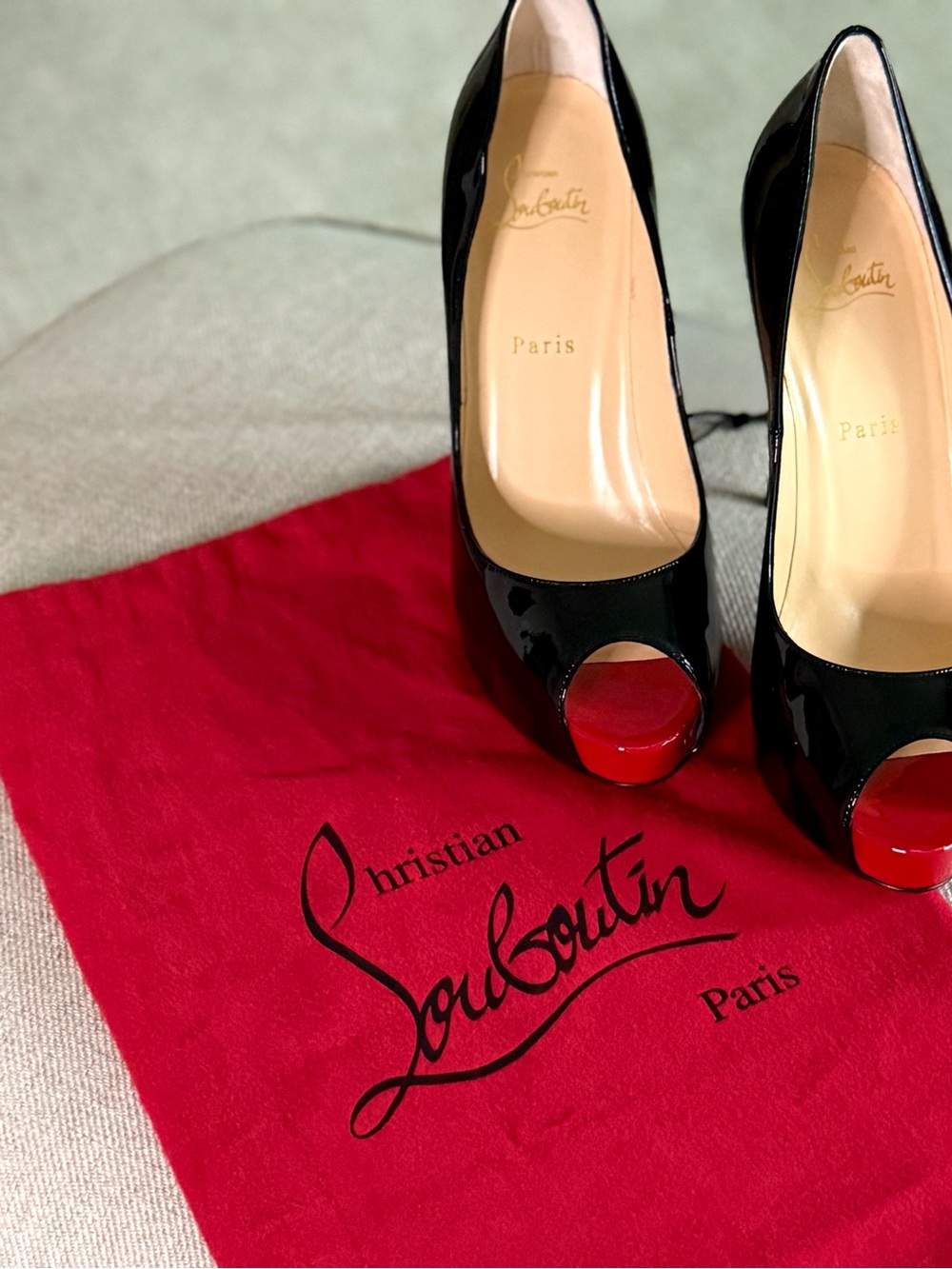 NEW Christian Louboutin New Very Privé 120 Platform Peep Toe Pumps - Size 39.5 - Picture 9 of 10